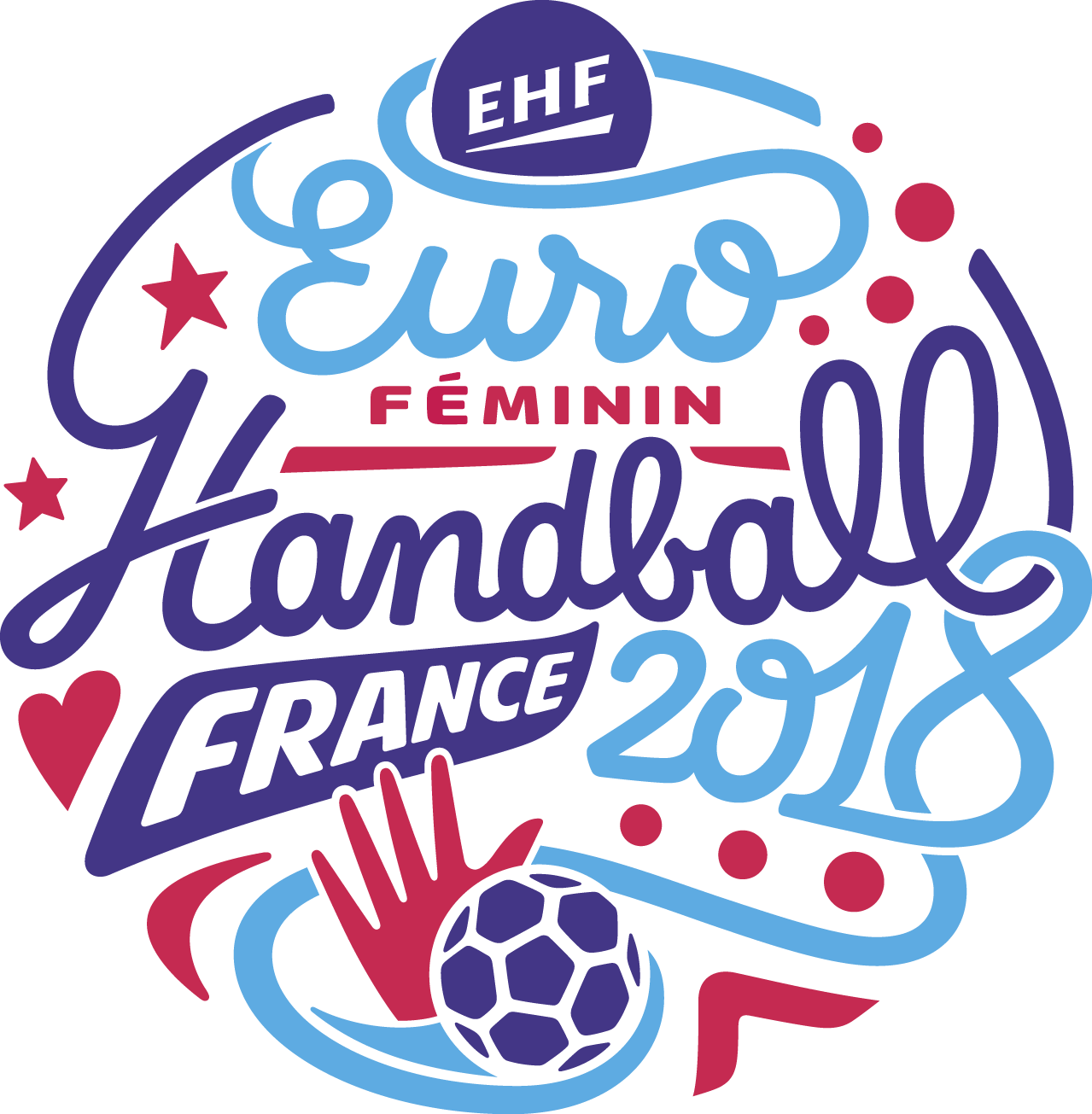 L Euro Féminin de Handball 2018 a un logo FFHandball